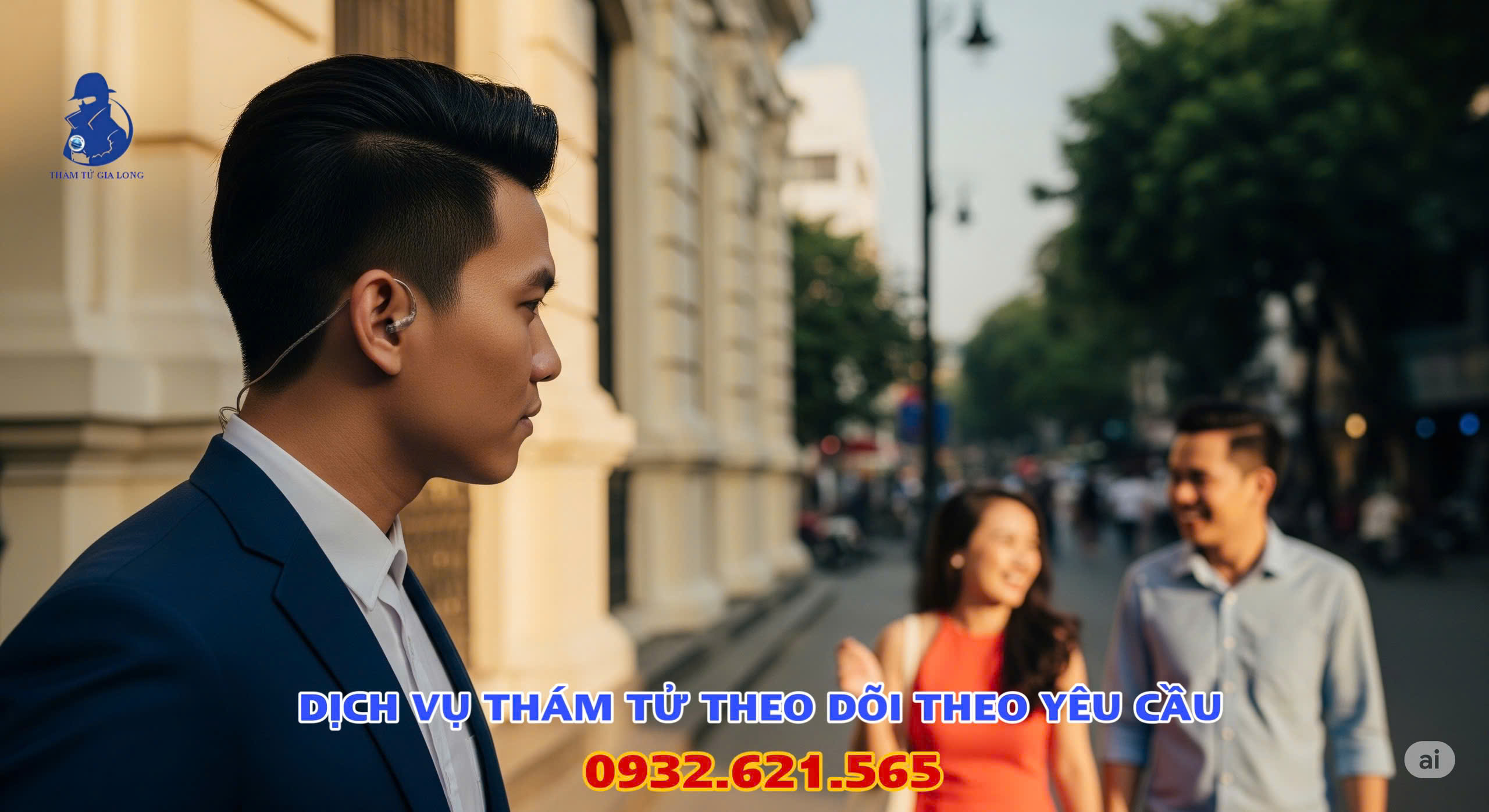 Thám tử chuyên nghiệp đang thực hiện dịch vụ thám tử theo dõi giám sát đối tượng