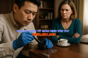 thám tử giám định vân tay trong điều tra trộm cắp nội bộ